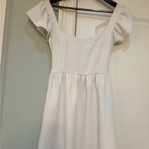 Altar’d State White Flutter Sleeve Dress